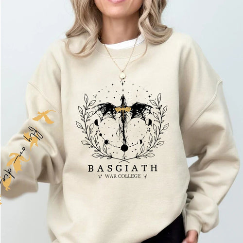 Fourth Wing Sweatshirt Women Pullover Basgiath War College Crewneck