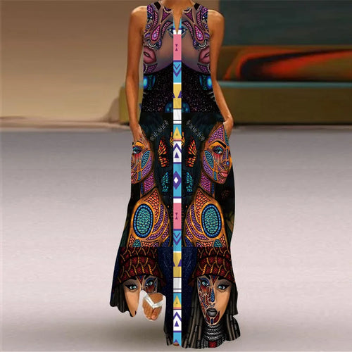 New African Women's Long Dresses Spring/Summer Fashion Bohemian Beach