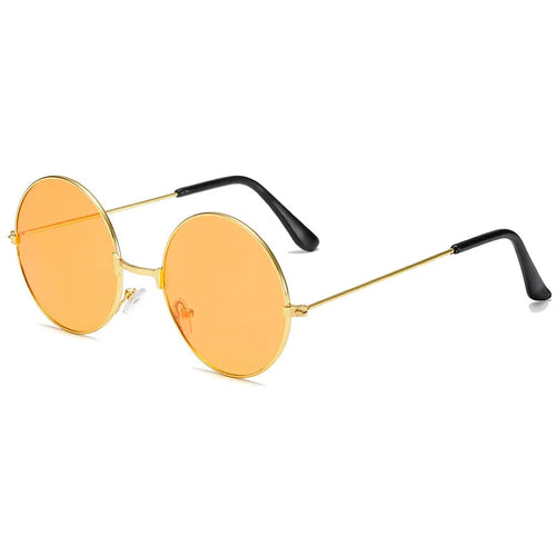 Retro Hippie Round Metal Frame Sunglasses Fashion Small Circle Sun