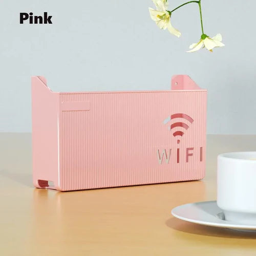 1 Pcs Wall Hanging Plastic Wireless Router Storage Box Cable Power