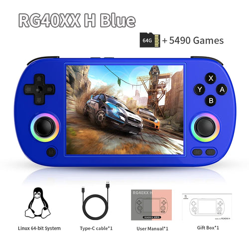 ANBERNIC RG40XX H Handheld Game Console Linux 64-bit System 4.0 inch