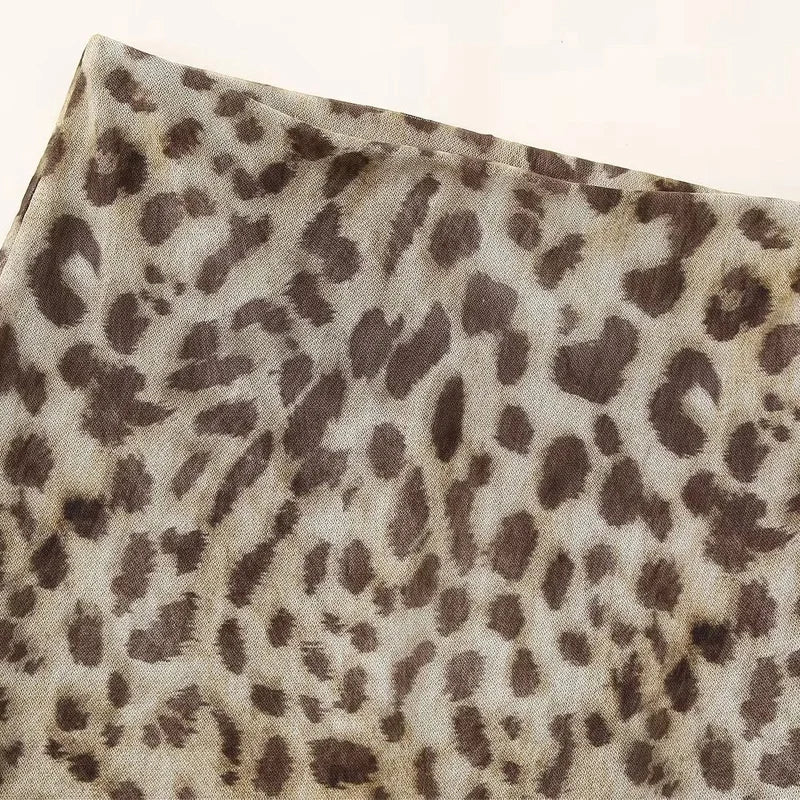 HXAO Leopard Long Skirts Women's 2024 Spring Summer Autumn Elegant