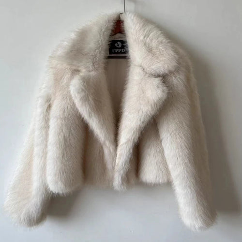 2024 Luxury Brand Autumn Winter Fur Coat Women Short Lazy Wind Fox Fur