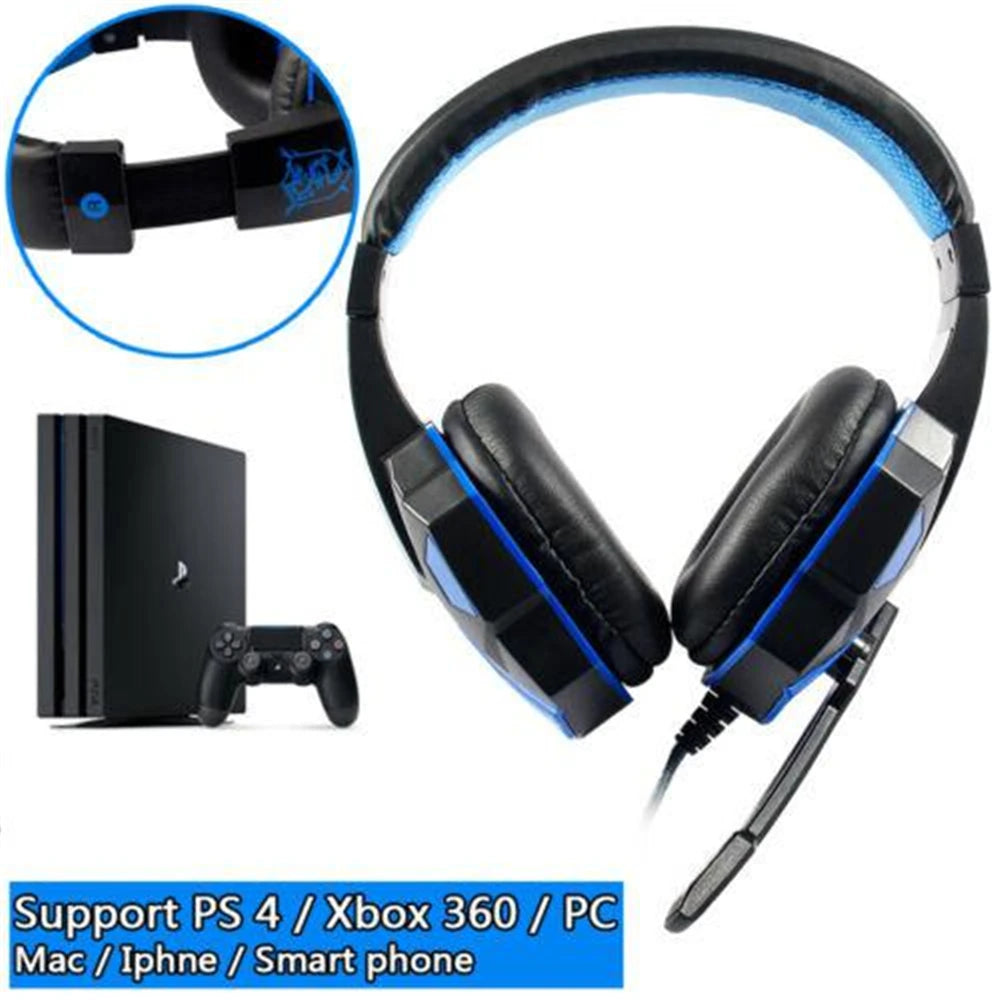Subwoofer Gaming Headphone with Mic Over-Ear Headphones Bluetooth 5.3