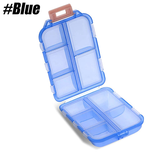 1Pcs Travel Pill Organizer, 10 Grid Compartments Pocket Pharmacy,