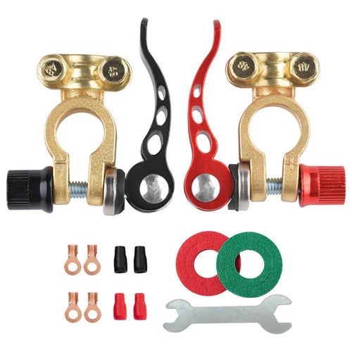 1 Pair 12V 24V Car Battery Terminals Top Post Wire Cable Clamp Quick