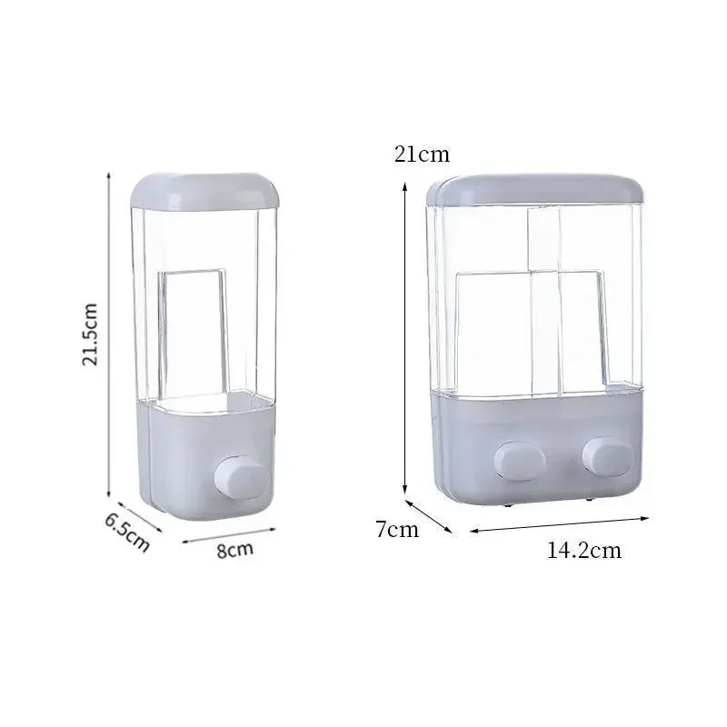 Wall mounted Soap Dispenser, Manual Press, 500/1000ML Capacity,