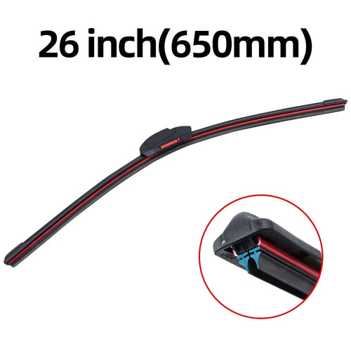 Universal Car Windshield Wiper Blades Double Layer Soft Rubber