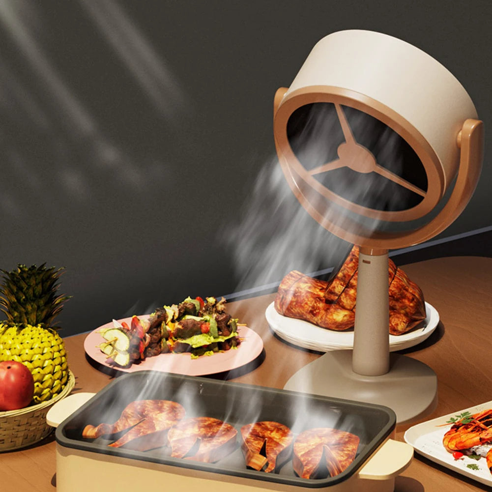 Desktop Range Hood for Kitchen USB Charging Exhaust Fan Hood