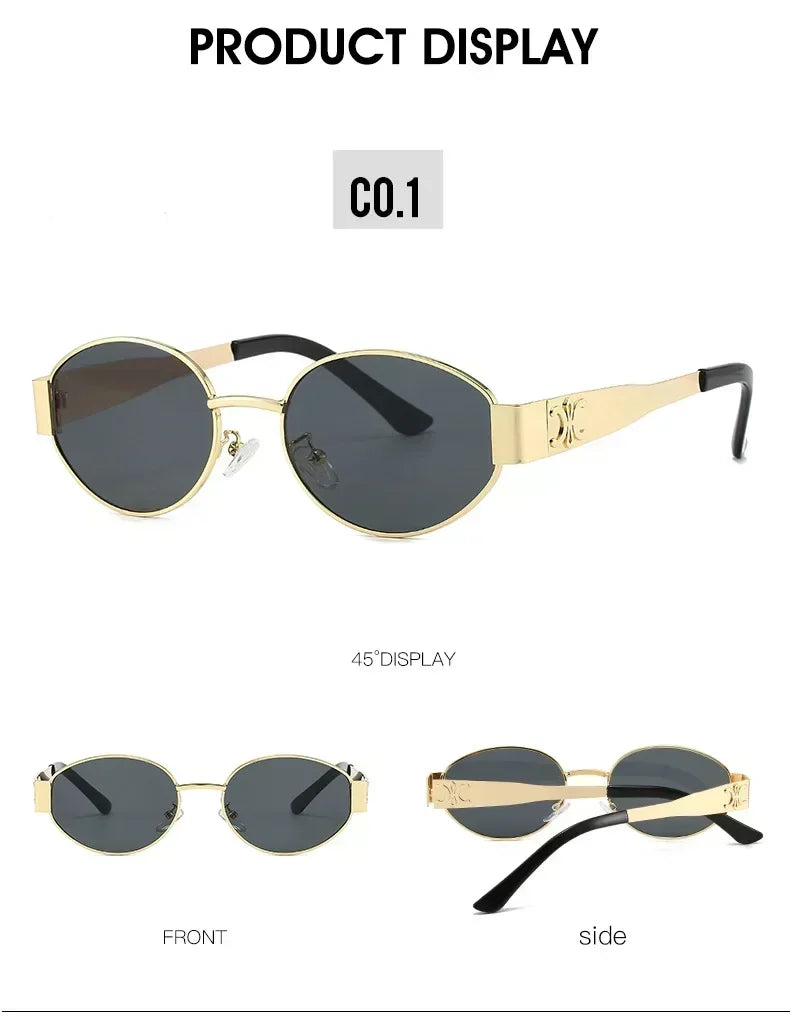 Luxury Metal Brand Sunglasses for Men and Women Unisex Designer