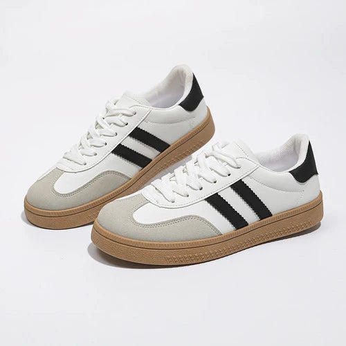 Shoes Woman 2025 Trend Casual Sneakers Comfortable Lace Up Flats