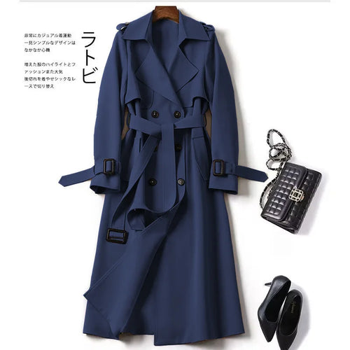 Autumn Winter Long Sleeve Trench Coat For Women 2024 Fashion Loose