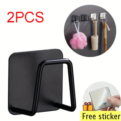 1-2Pcs Kitchen Sink Sponge Rack Drain Storage Holder Self Adhesive