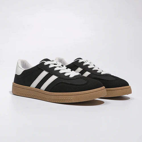 Shoes Woman 2025 Trend Casual Sneakers Comfortable Lace Up Flats