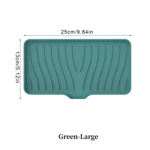 1-Pack Silicone Drain Soap Box Kitchen Bathroom Anti-slip Sink Tray