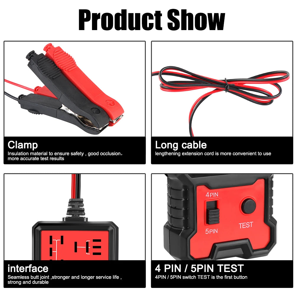 Car Relay Tester Voltage Tester Universal 12V Car Battery Checker