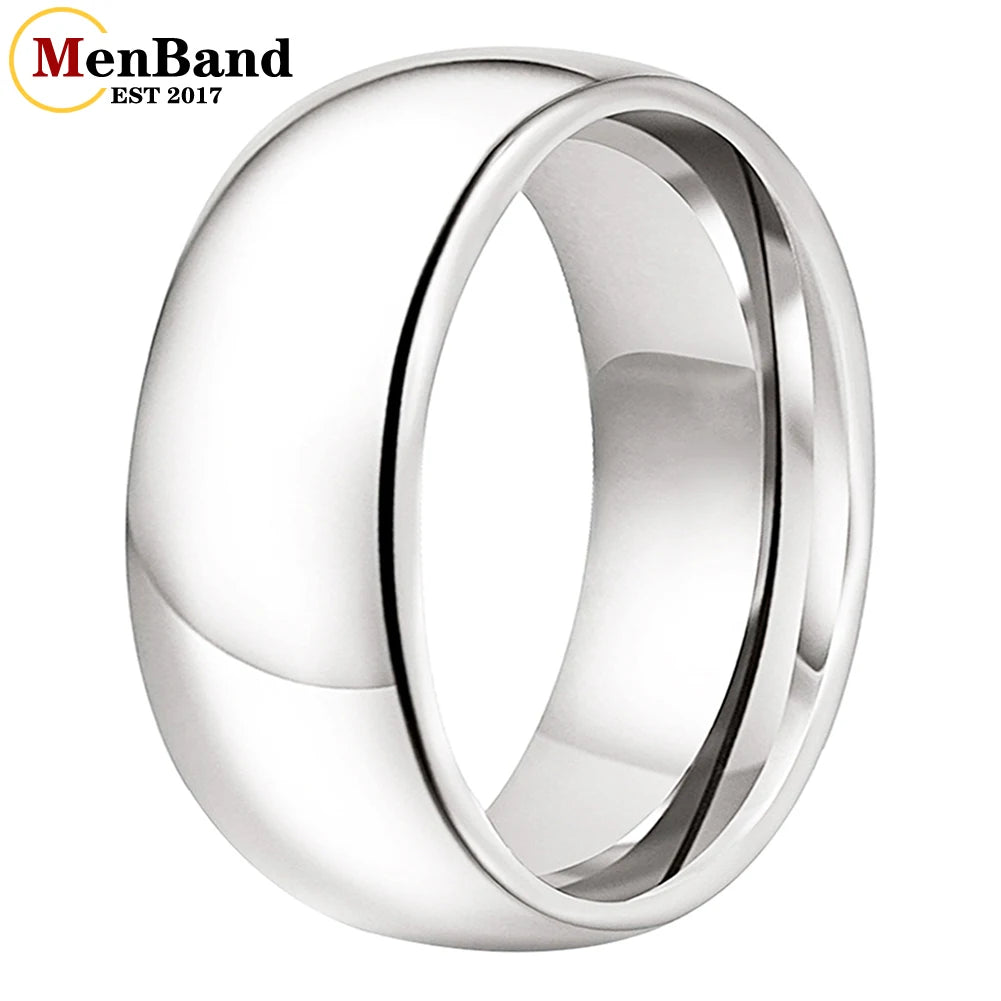 MenBand Classic 10mm Men Tungsten Rings Wedding Band Fashion Jewellery Dome High Polishing Comfort Fit 7-15