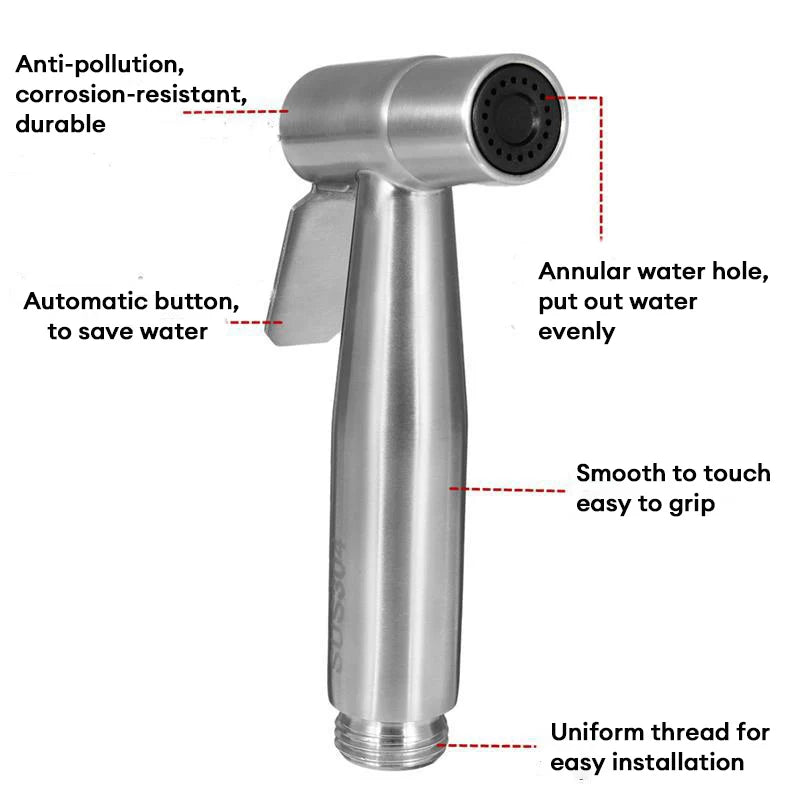 Baokemo Stainless Steel Portable Bathroom Outdoor Cleaning Booster