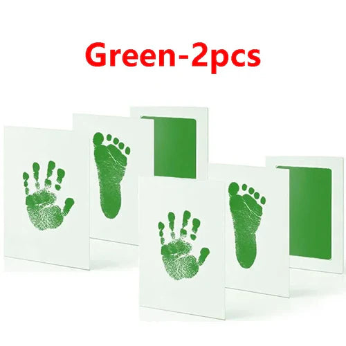 2/4pc Baby Handprint Footprints Ink Pads Safe Non-toxic No-Touch Skin