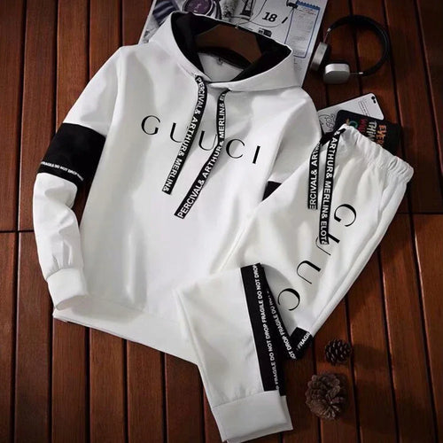 Mens Tracksuit High Quality Fashion Hooded Sweatshirt Sweatpants