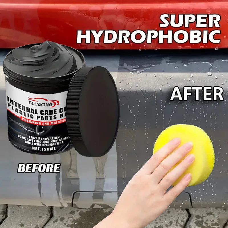 Multi-purpose automotive interior renovation wax plastic parts repair