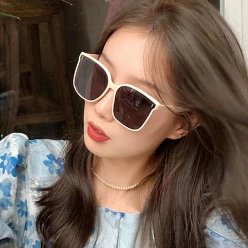 Fashion Korean Personality Ins Trend Black Square Frame UV400