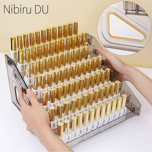 Clear Acrylic Nail Polish Display Stand Multi-layer Plastic Storage