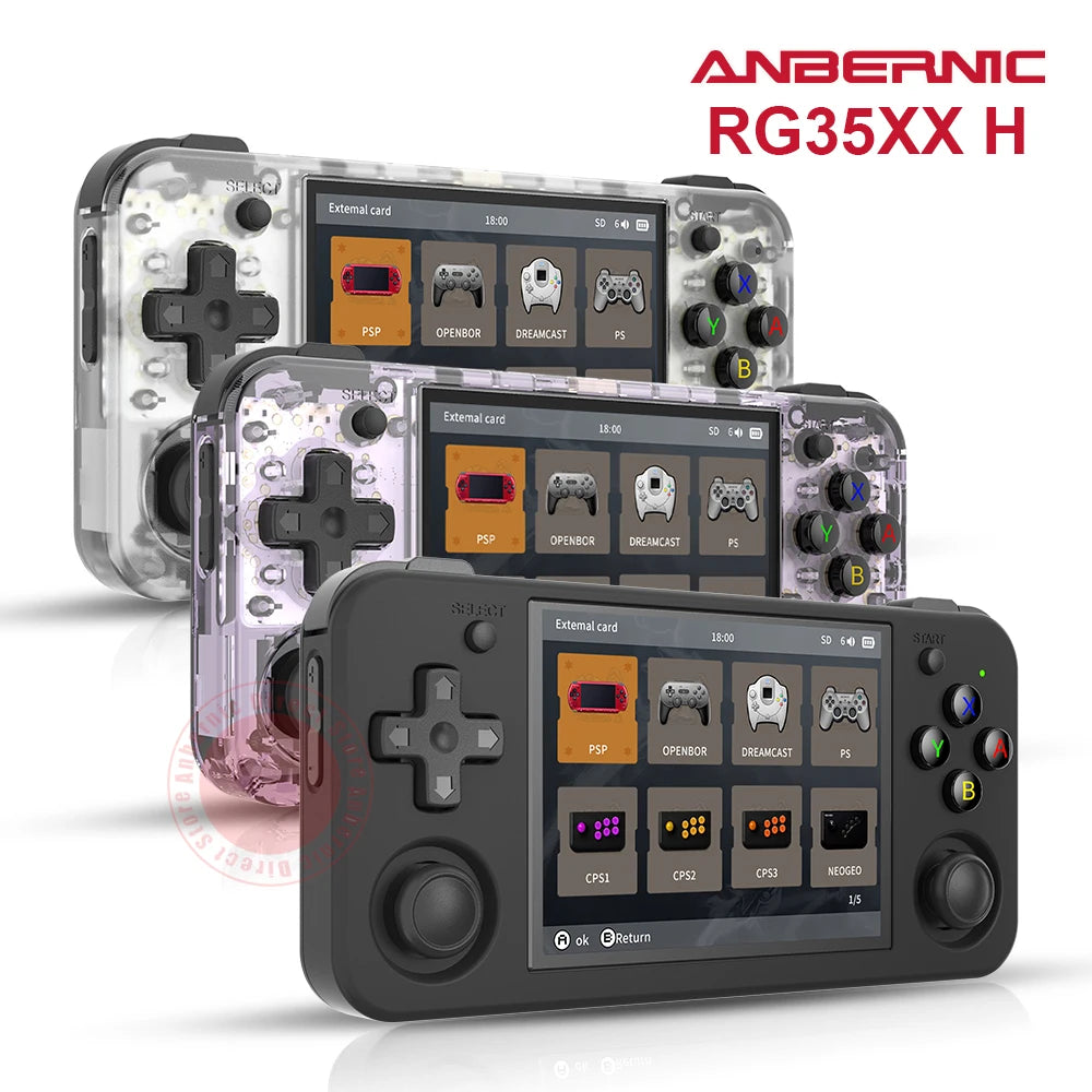 ANBERNIC RG35XX H Handheld Game Console Linux 3.5 inch IPS Screen H700