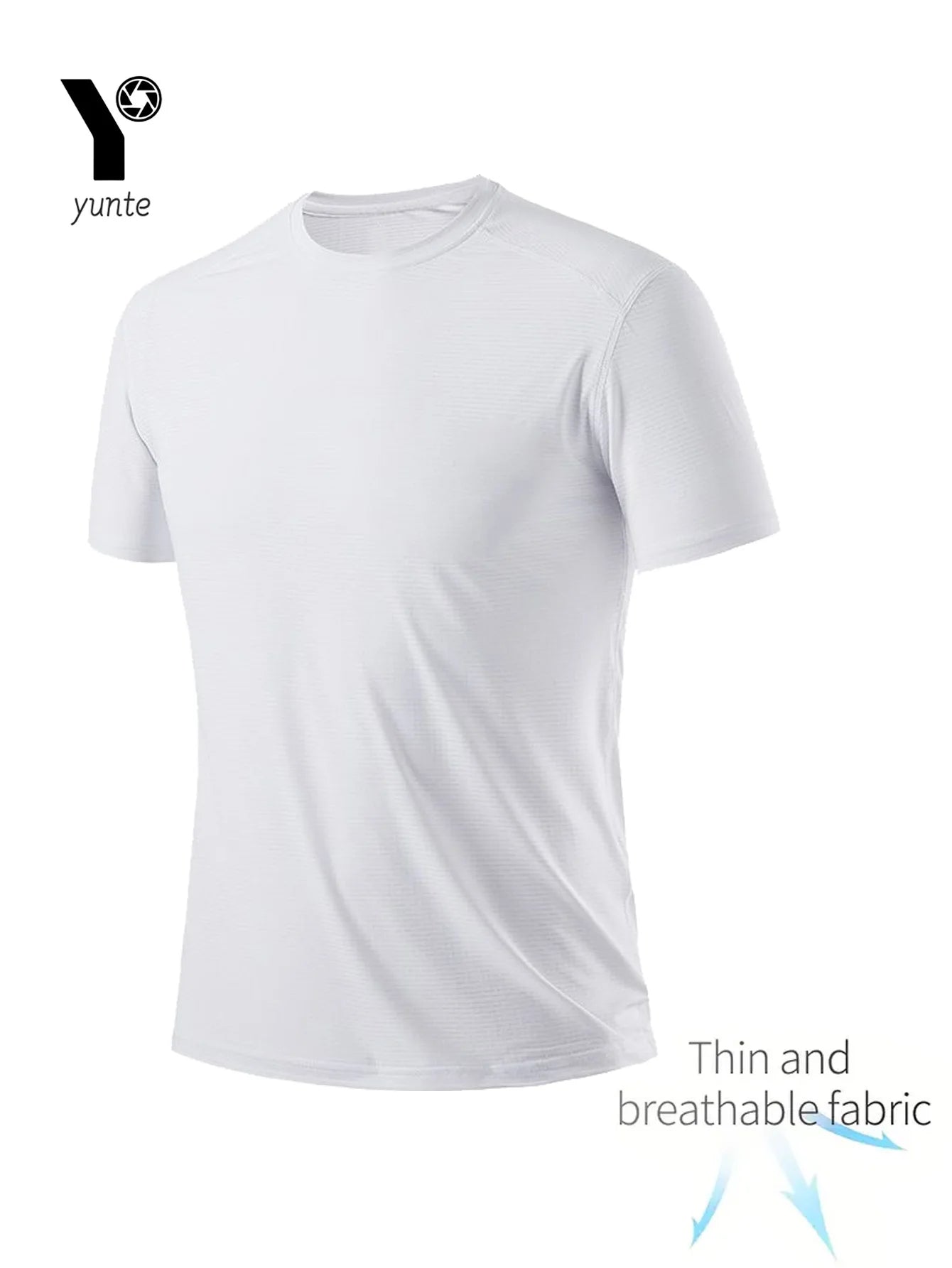 Round Neck T-Shirt 4-Pack White Ultra-Light Men's Quick Drying