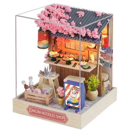 Magic Wooden Doll House Mini Kit DIY Handmade Assembly Model Building