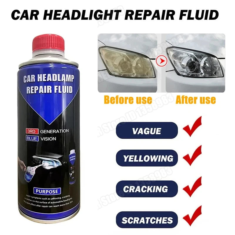 Car Headlight Polish Restoration Kit Automotive Headlight Care Tool