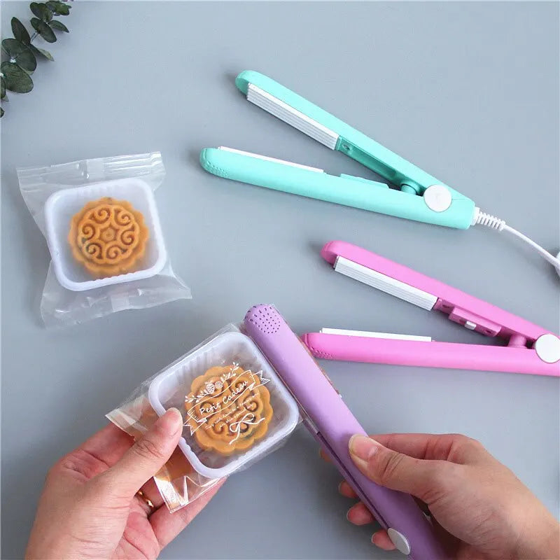 Mini Portable Plastic Sealing Machine Storage Household Bag Clip