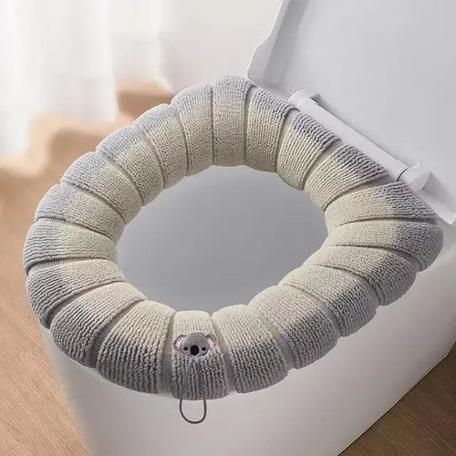 Knitted Warm Toilet Cover with Carry Handle Four Seasons Thickened