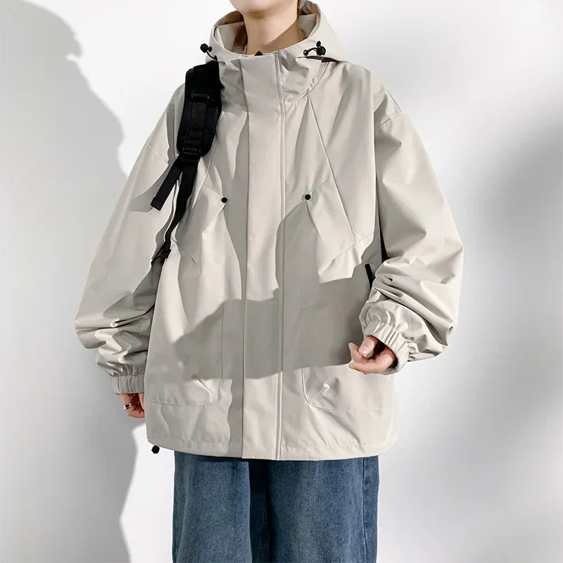 New Camping Jacket Men Windbreak Coat Plus Size 8XL Fashion Casual