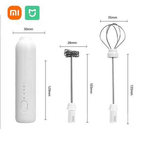 XIAOMI Electric Milk Frother Mini Handheld Wireless Powerful Type-C