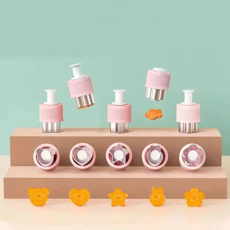 5/9Pcs Stainless Steel Cartoon Shape Vegetable Fruit Cutter Set DIY
