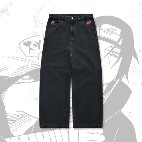 Y2K men jeans Harajuku Baggy vintage Anime patterns goth Hip Hop