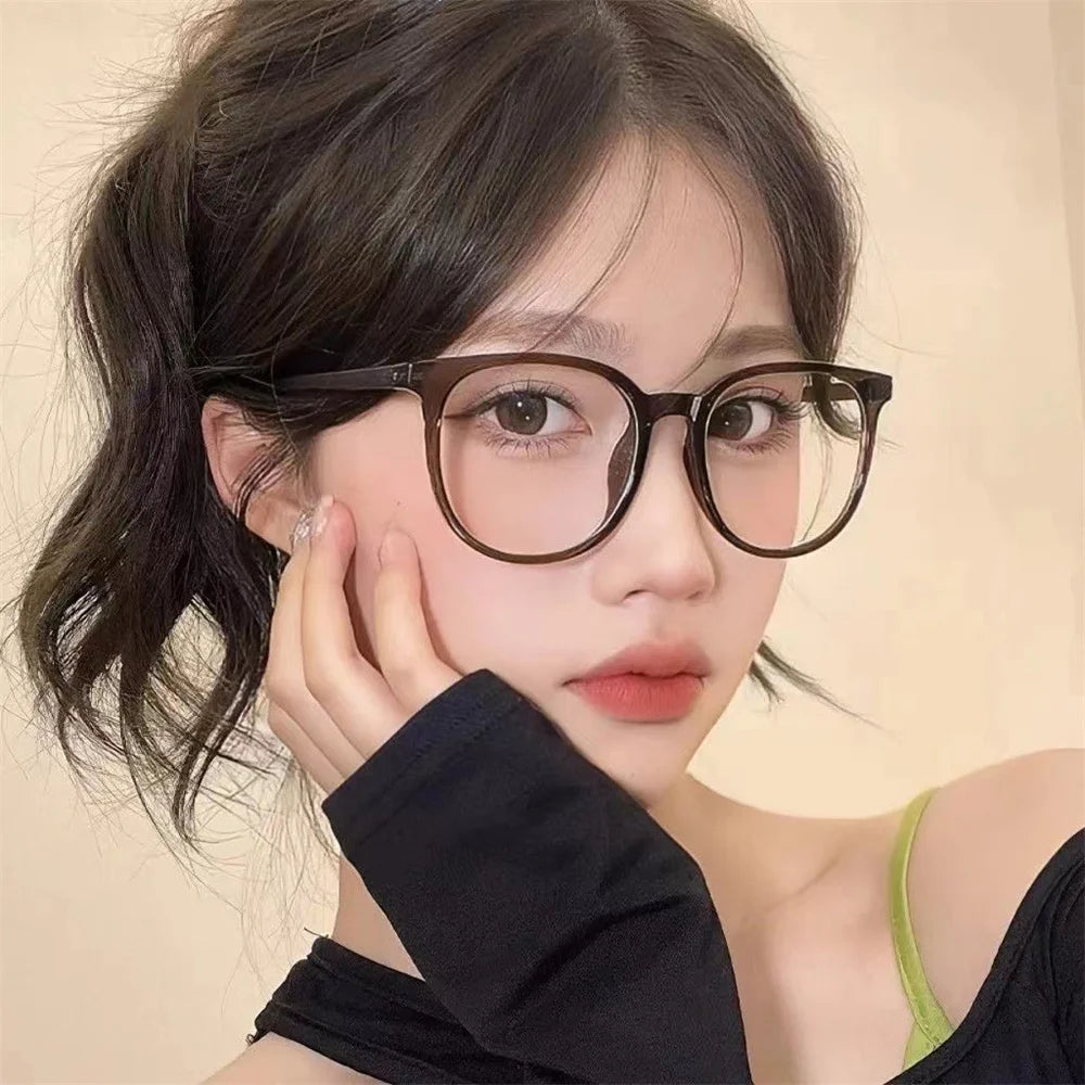 New Retro Ultra-light Glasses Anti-blue Light Flat Glasses Female