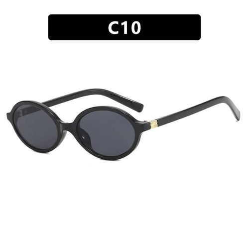 Vintage Oval Sunglasses NEW Women Luxury Brand Designer Small Oval