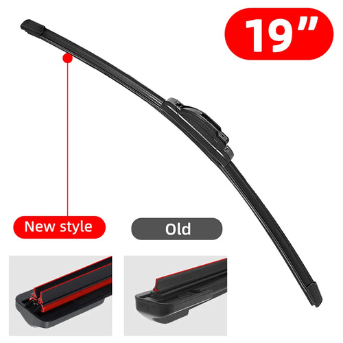 General J/U hook dual rubber strip wiper blade boneless car windshield