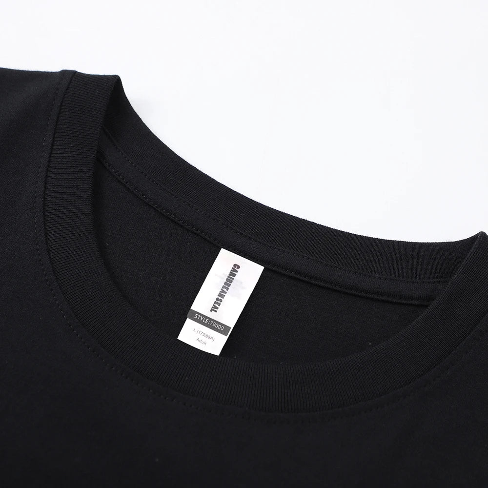 Cat Coffee Pure Cotton Trendy Summer Loose Short Sleeved T-shirt Men