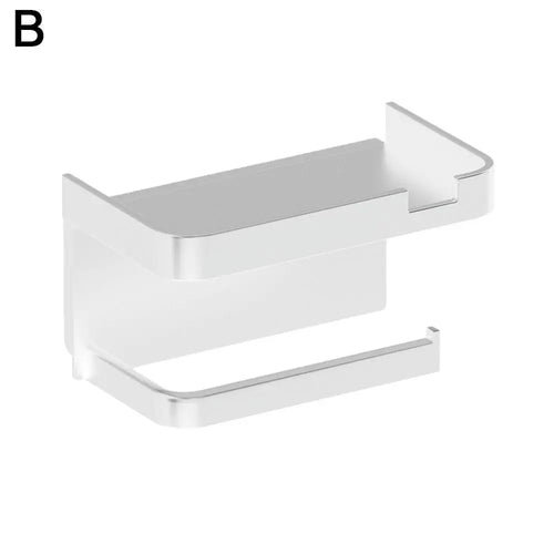 Wall Mounted Toilet Paper Holder Rustproof Thickened Plastic Storage