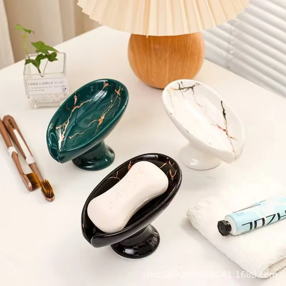 New 1 ceramic Leay shower soap holder, bathroom and kitchen supplies