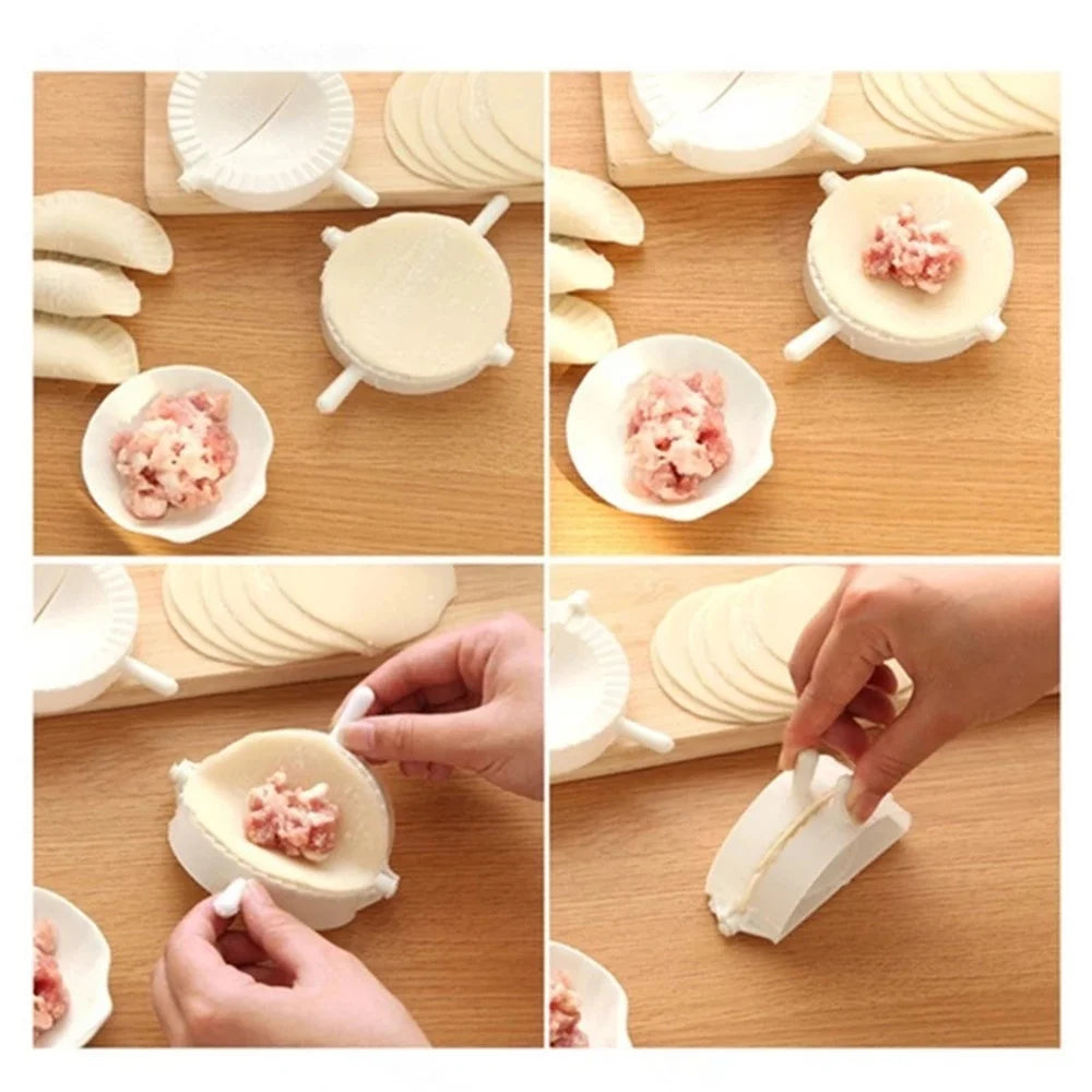 3PCS 7CM/8CM/10CM Kitchen Dumpling Molds Plastic Dough Press Dumpling