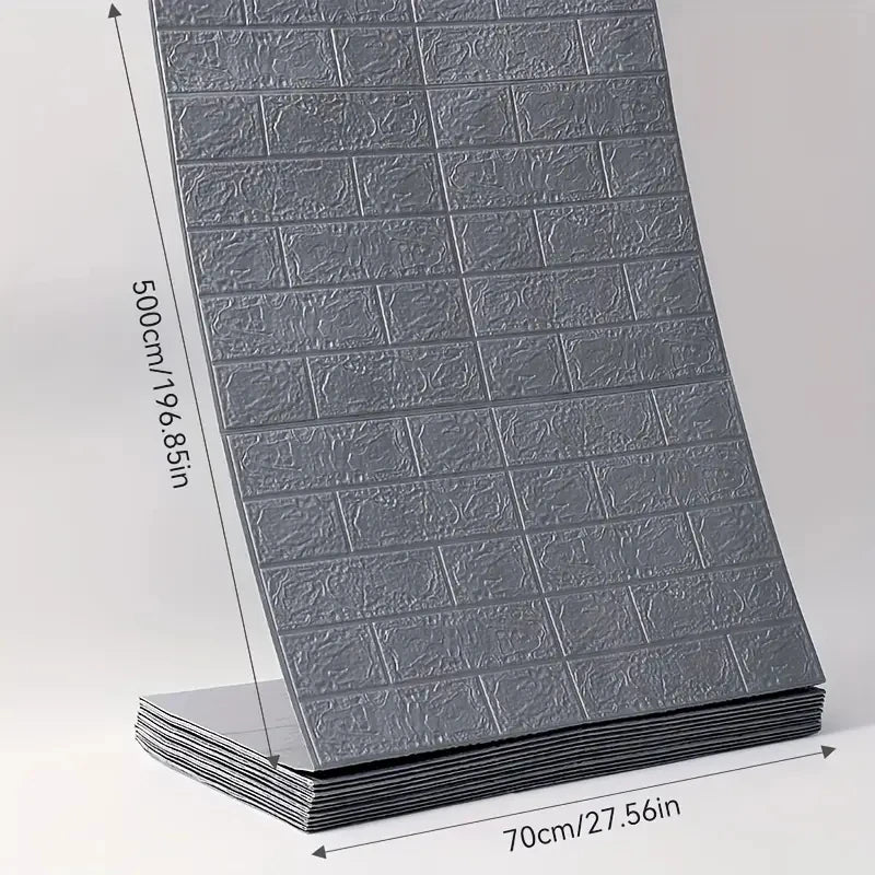 70cm*1m 3D Self-adhesive Wall Sticker Imitation Brick Bedroom Home