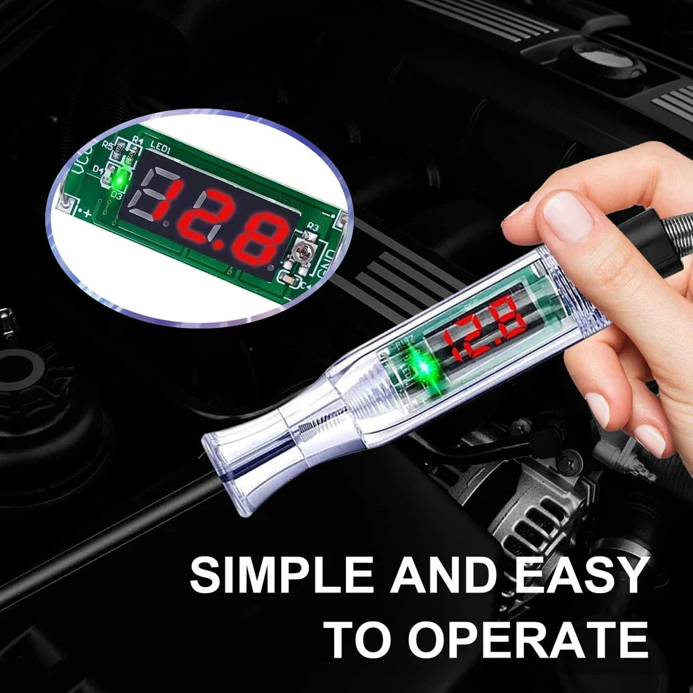 6V/12V/24V Car Circuit Tester Premium Test Light Probe Pen Light Bulb