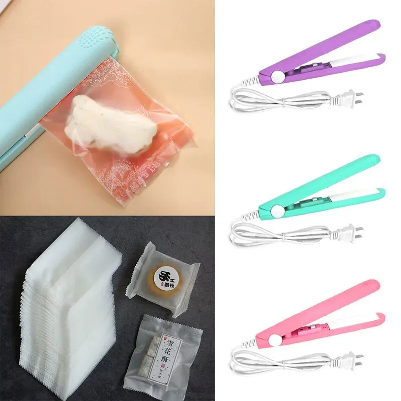 Mini Portable Plastic Sealing Machine Storage Household Bag Clip