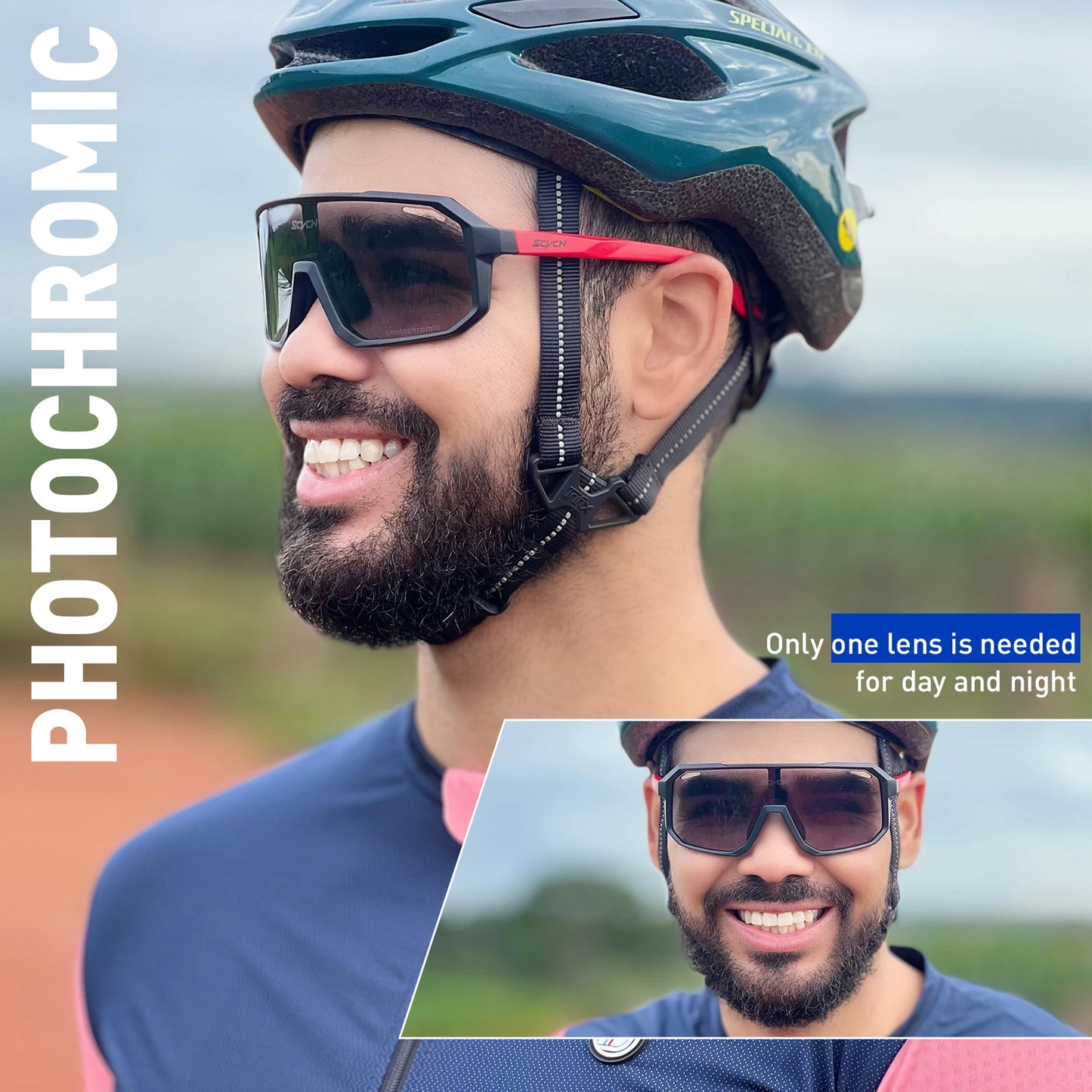 SCVCN HOT MTB Cycling Glasses for Men Women Outdoor Sports Running