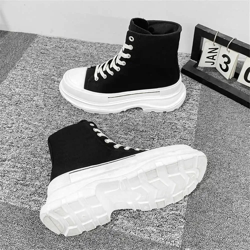 Platform Fall Spring Boots For Red High Top Sneakers Men Shoes Vintage