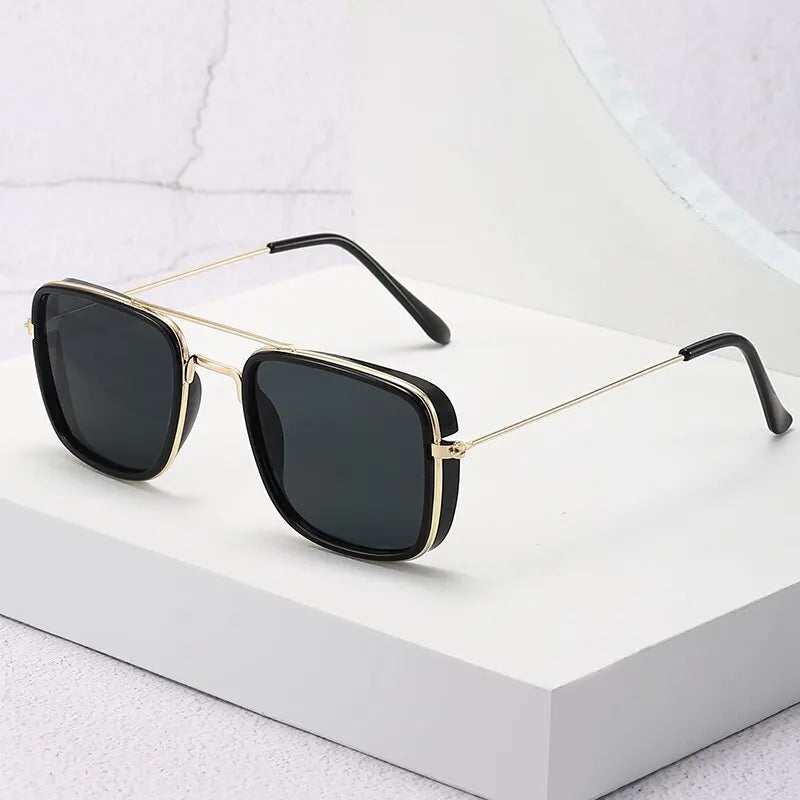Fashion Sunglasses European and American Metal Small Square Frame